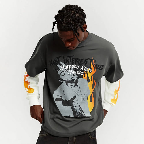 Double Layer Graphic Tees |  Streetwear