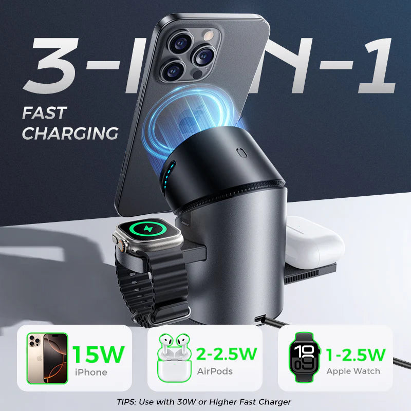 3-IN-1 Wireless Charging Station